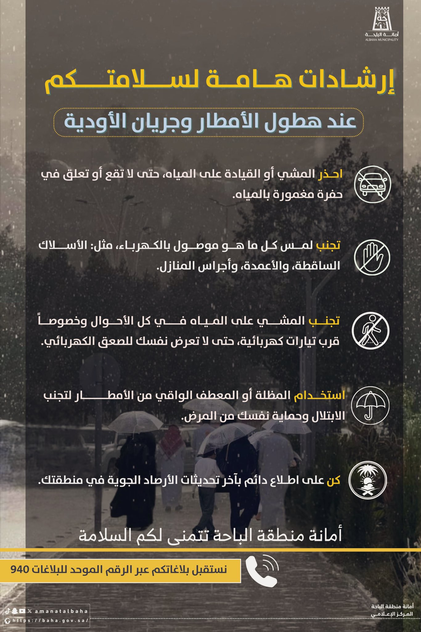 Safety Alerts During Rainy Conditions